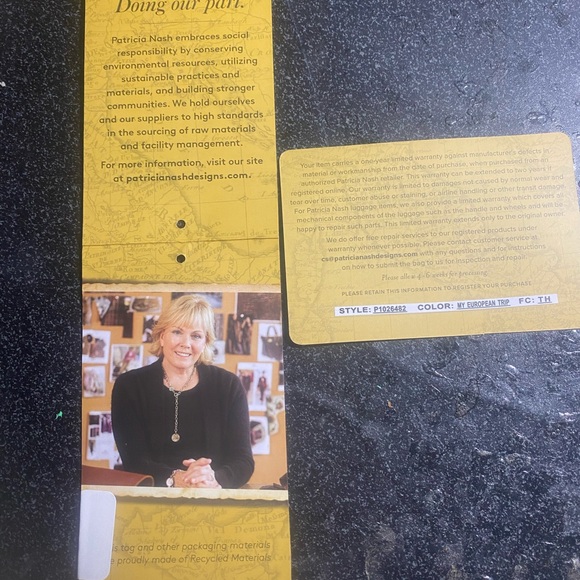 Patricia Nash beautiful bag with card wallet - Picture 10 of 11